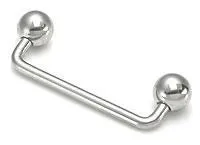 Painful Pleasures 12g 90 Stainless Steel Surface Barbell Dildos