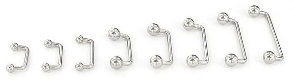 Painful Pleasures 12g 90 Stainless Steel Surface Barbell Dildos