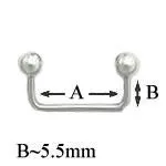 Painful Pleasures 12g 90 Stainless Steel Surface Barbell Dildos