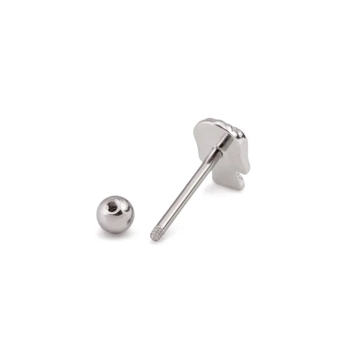 Painful Pleasures 14g 58 Flat Skull Straight Barbell Female Sex Toys
