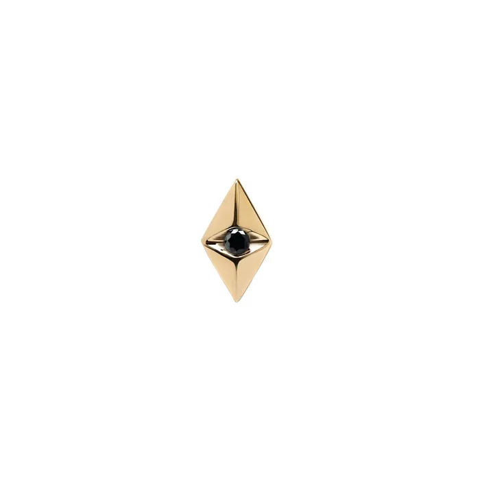 Painful Pleasures Anal Tilum Black Jeweled Rhombus 14kt Yellow Gold Threadless Top Price Per 1 Painful Pleasures Anal Tilum Black Jeweled Rhombus 14kt Yellow Gold Threadless Top Price Per 1