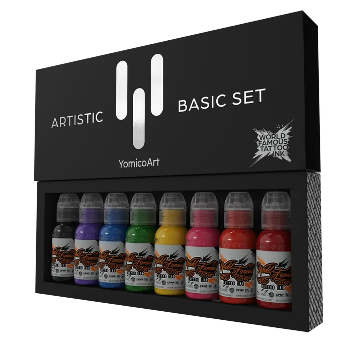 Painful Pleasures Couples FK Irons x World Famous Yomico Special Edition ONE Machine Artistic Basic Ink Kit