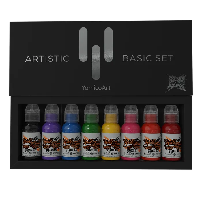 Painful Pleasures Couples FK Irons x World Famous Yomico Special Edition ONE Machine Artistic Basic Ink Kit