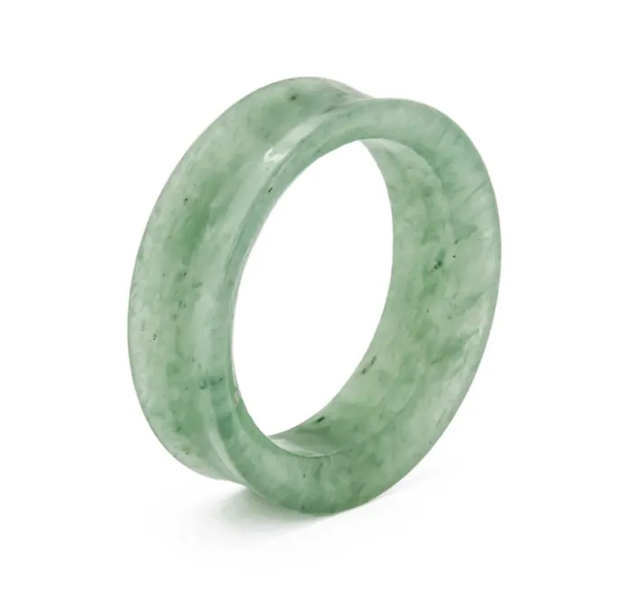 Painful Pleasures Dildos Green Aventurine Stone Double Flare Tunnel Price Per 1