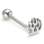 Painful Pleasures Female Sex Toys 14g 58 Steel Casted Flame Straight Barbell Painful Pleasures Female Sex Toys 14g 58 Steel Casted Flame Straight Barbell