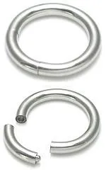 Painful Pleasures Male Sex Toys 10g Stainless Steel Segment Ring