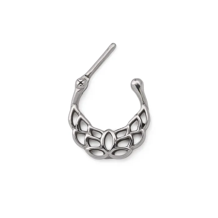 Painful Pleasures Male Sex Toys 16g Steel Septum Clicker with Spreading Wings Design Price Per 1