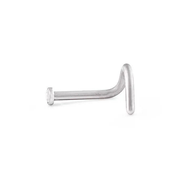 Painful Pleasures Male Sex Toys 18g Bezel Set Jeweled Flat Head Nose Screw Price Per 1