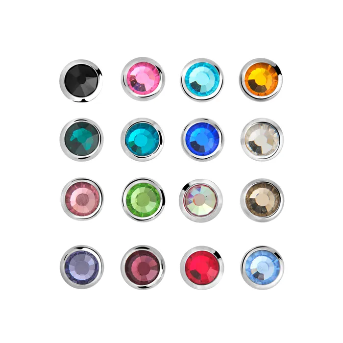 Painful Pleasures Vibrators 14g12g Internally Threaded Thin Flat Jewel Top Price Per 1