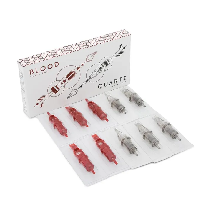 Peak Male Sex Toys Peak Needles Blood and Quartz Sample Pack Box of 10 Cartridge Tattoo Needles
