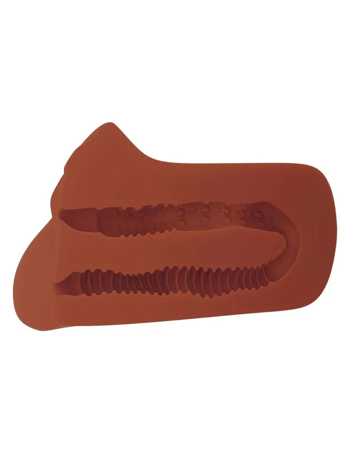 Pipedream Products Male Sex Toys PDX Plus Pick Your Pleasure Stroker Male Masturbator BROWN