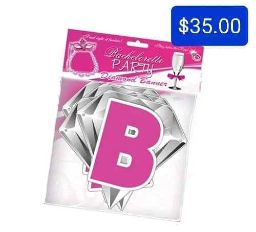 Pleasher Spot Vibrators Diamond Banner Bachelorette