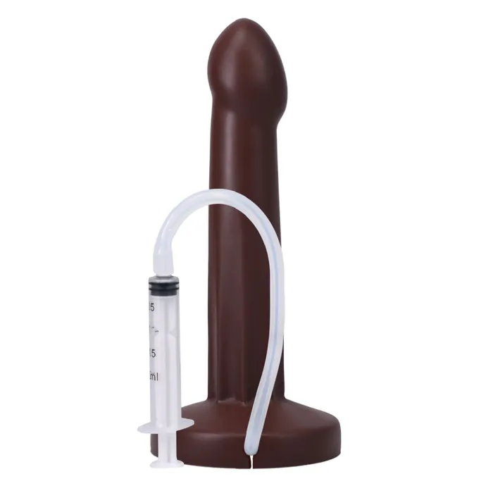 Pop 7 Inch Silicone Squirting Dildo Chocolate Tantus Dildos