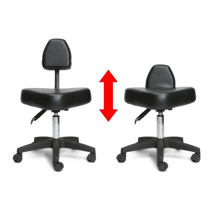 Precision Anal Precision Professional Tattoo Stool Black and Silver
