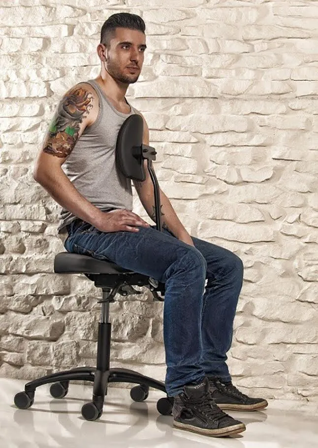 Precision Anal Precision Professional Tattoo Stool Black and Silver