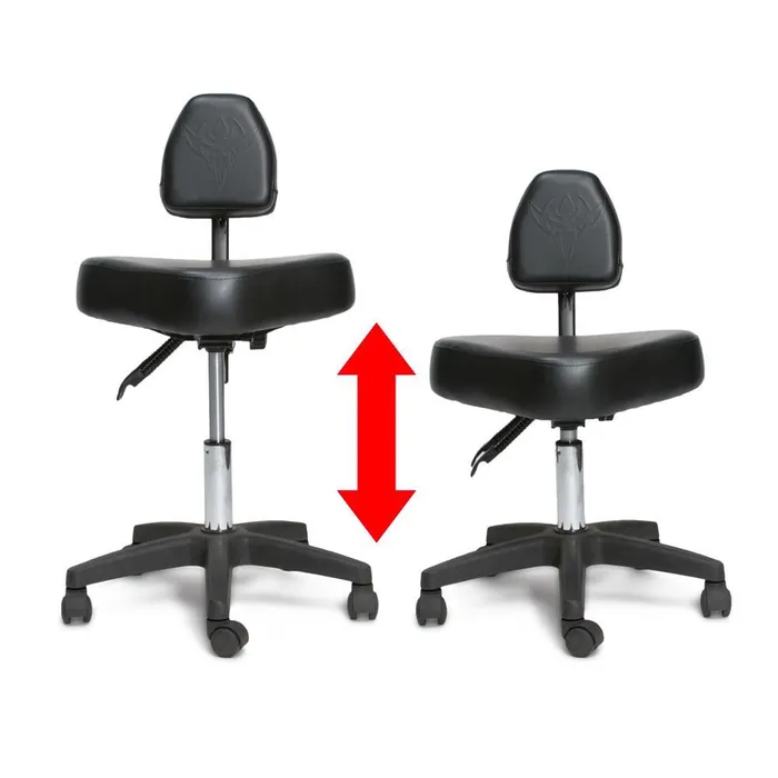 Precision Anal Precision Professional Tattoo Stool Black and Silver