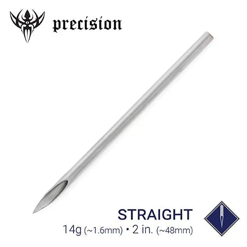 Precision Needles Female Sex Toys 14g Sterilized 2 Body Piercing Needles Box of 100