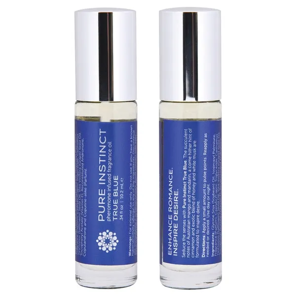 Pure Instinct TRUE BLUE Pheromone Cologne 34 oz RollOn Classic Erotica Vibrators