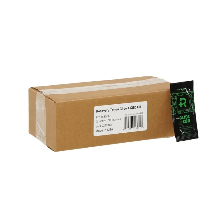 Recovery Anal Recovery Tattoo Glide CBD 5g Pouch Case of 100
