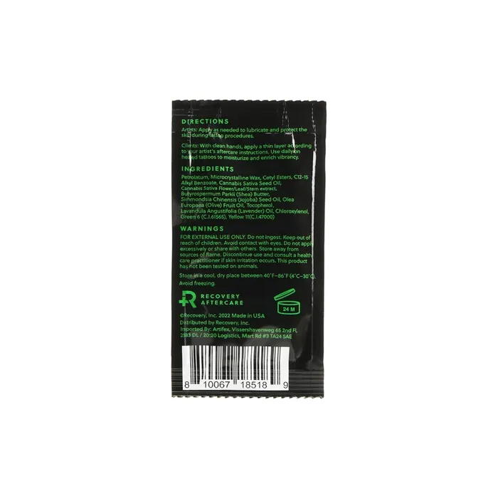 Recovery Anal Recovery Tattoo Glide CBD 5g Pouch Case of 100