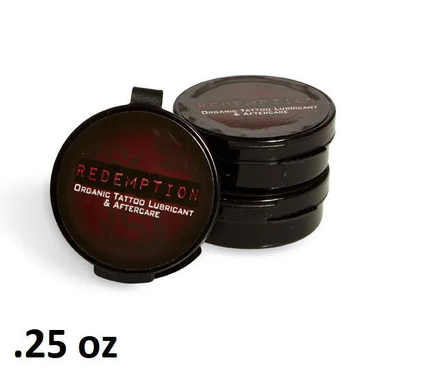 Redemption Organic Tattoo Lubricant and Aftercare 025oz FlipTop Tub Redemption Lubricants