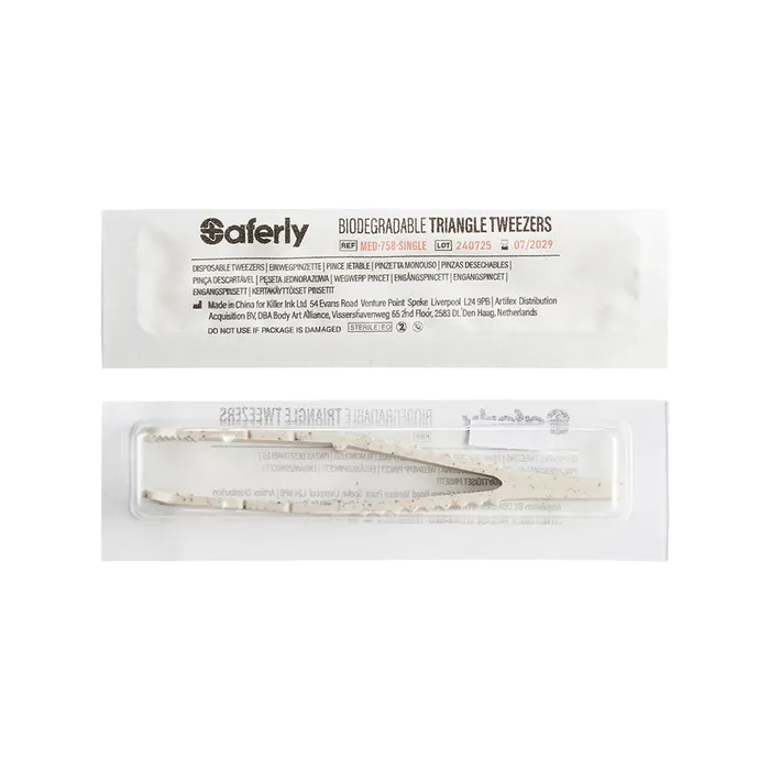 Saferly Medical Biodegradable Sterilized Triangle Tip Tweezers Box of 25 Saferly Anal