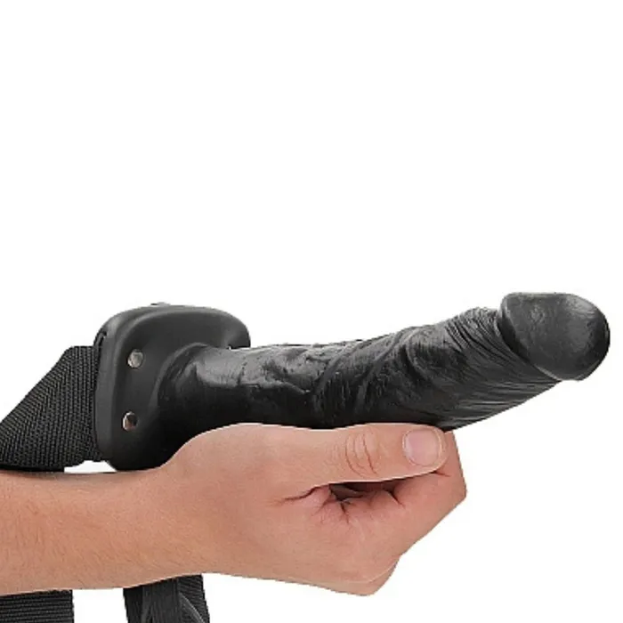 Shots Female Sex Toys Realrock 8 Inch Hollow Dildo Strapon Harness Black