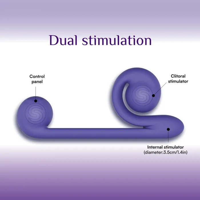 Snail Vibe Vibrators The Snail Ultra Powerful 2 Motor Dual Stimulating Vibrator Purple