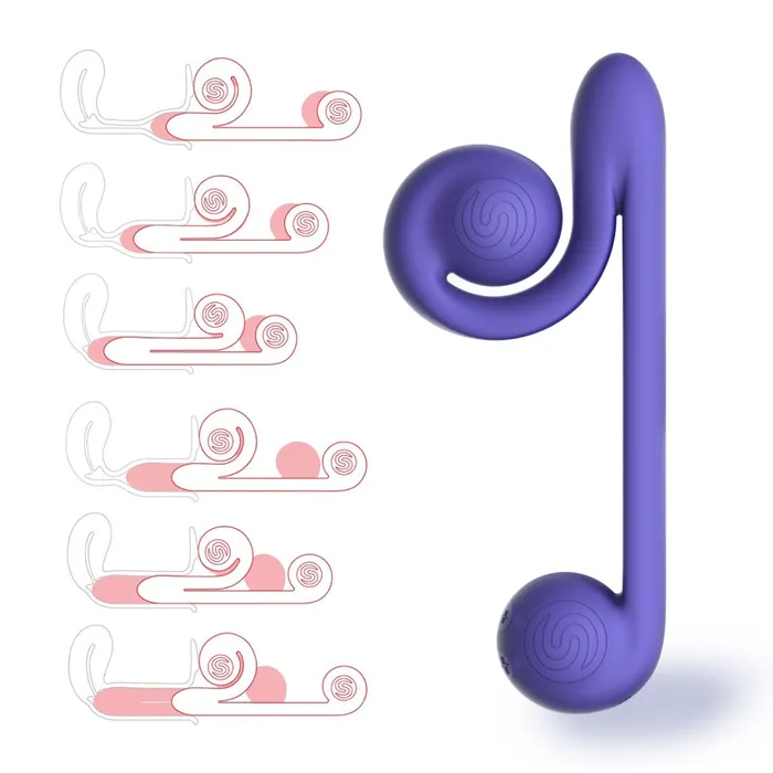 Snail Vibe Vibrators The Snail Ultra Powerful 2 Motor Dual Stimulating Vibrator Purple