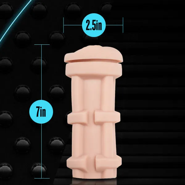Soft and Wet Pussy Self Lubricating Stroker with Pleasure Ridges Vanilla Blush Male Sex Toys