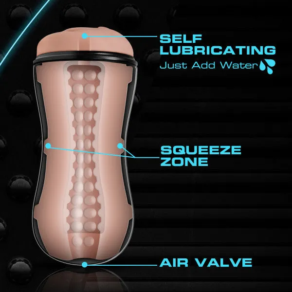 Soft and Wet Pussy Self Lubricating Stroker with Pleasure Ridges Vanilla Blush Male Sex Toys