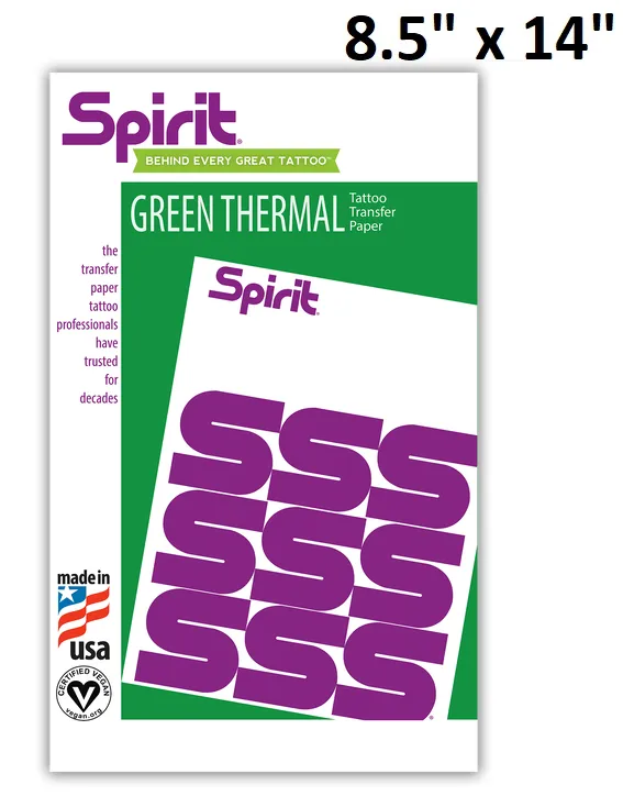 Spirit Vibrators Spirit Green Thermal Image Copier Paper 812 x 14 100 Sheets Spirit Vibrators Spirit Green Thermal Image Copier Paper 812 x 14 100 Sheets