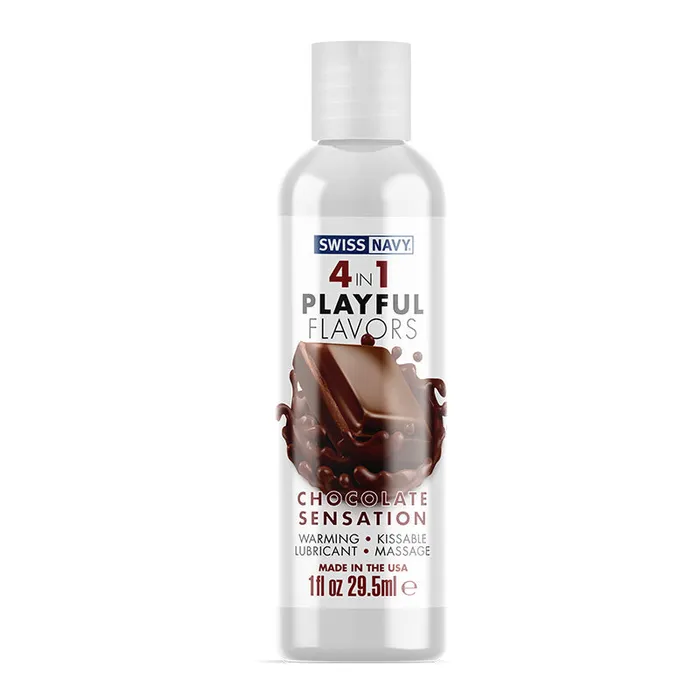 Swiss Navy Female Sex Toys Playful Flavors Chocolate Sensation 4 in 1 Warming Lubricant Swiss Navy Female Sex Toys Playful Flavors Chocolate Sensation 4 in 1 Warming Lubricant