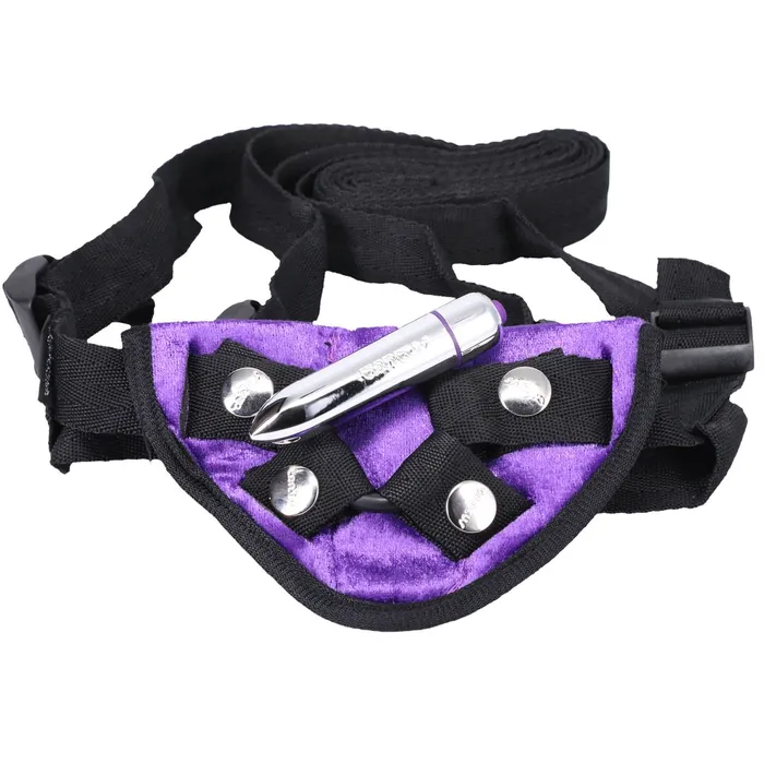 Tantus Female Sex Toys Bend Over Beginner 2 Dildos Vibrating Strapon Harness Purple