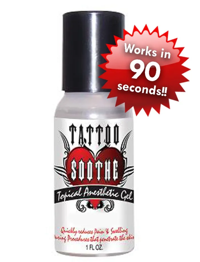 Tattoo Soothe Gel Topical Anesthetic 1oz Bottle Tattoo Soothe Enhancers