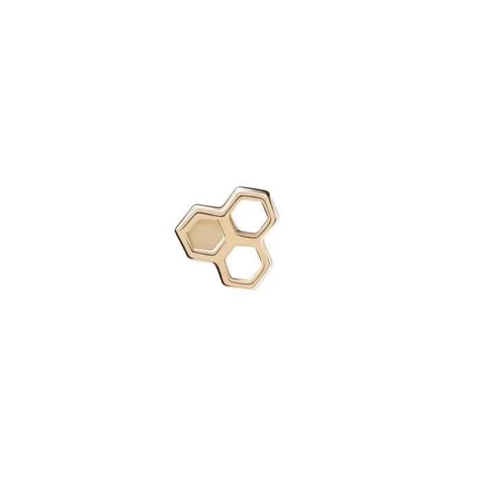 Tilum 14kt Yellow Gold Honeycomb Threadless Top Price Per 1 Tilum Vibrators Tilum 14kt Yellow Gold Honeycomb Threadless Top Price Per 1 Tilum Vibrators