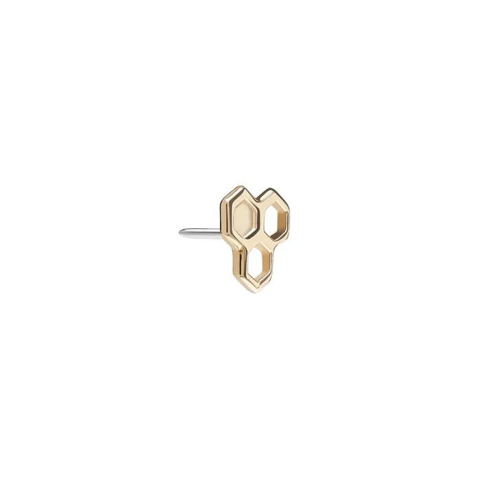 Tilum 14kt Yellow Gold Honeycomb Threadless Top Price Per 1 Tilum Vibrators