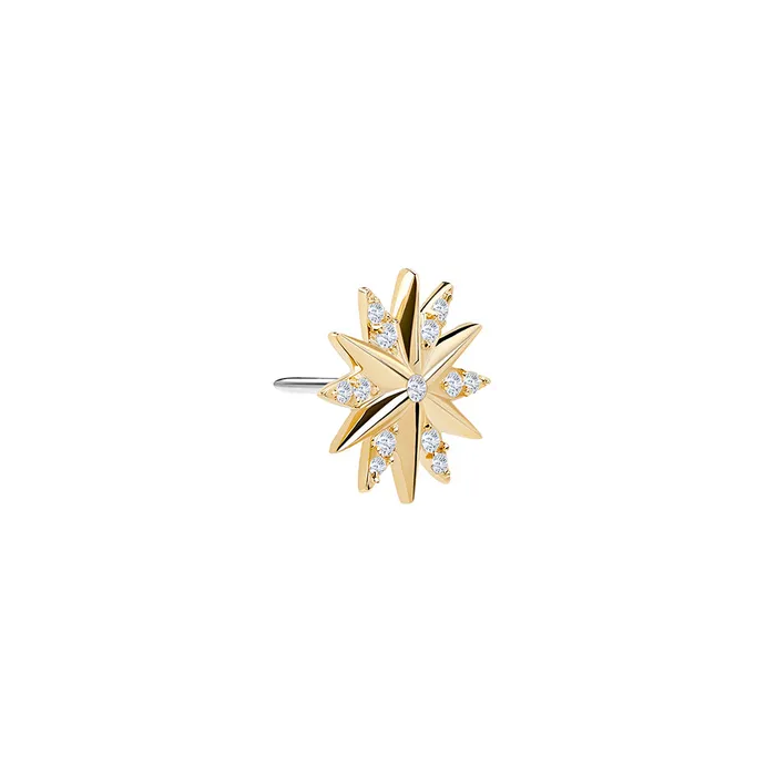 Tilum 14kt Yellow Gold Jeweled Star Threadless Top Price Per 1 Tilum Vibrators