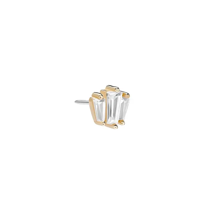 Tilum 14kt Yellow Gold Trinal Baguette Threadless Top Price Per 1 Tilum Vibrators