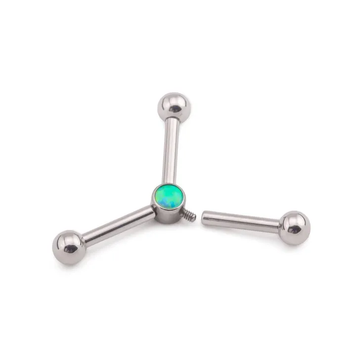 Tilum 4mm Titanium BezelSet Opal Disc with 3 Internal 12mm Threaded Posts Price Per 1 Tilum Female Sex Toys