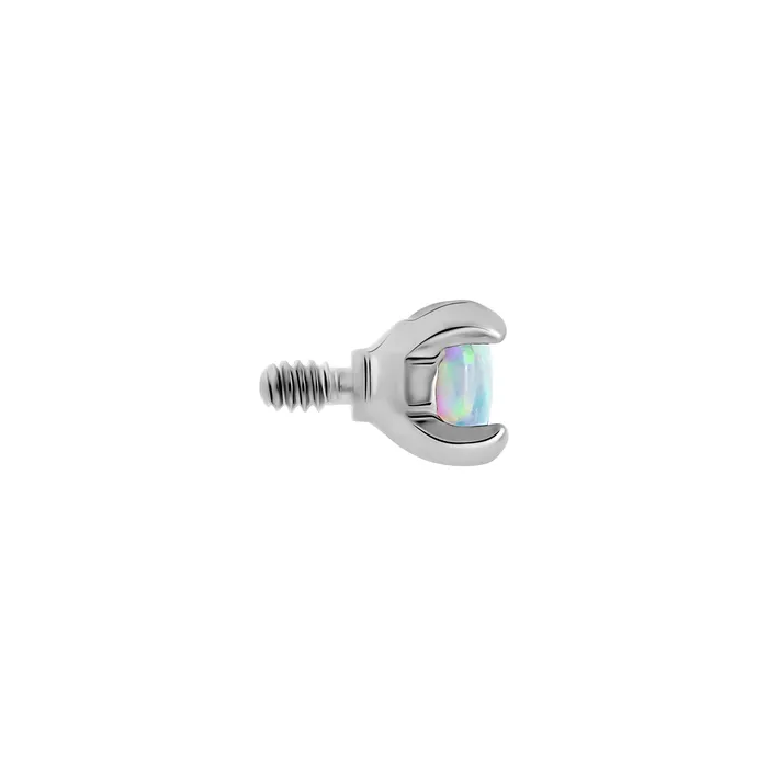 Tilum Anal Tilum 18g16g Internally Threaded Square ProngSet 25mm Round Opal Top Price Per 1