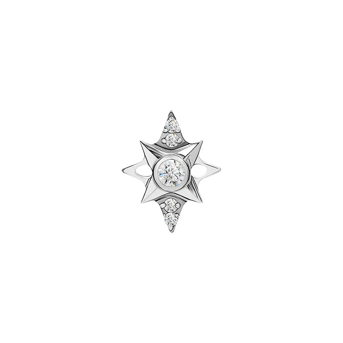 Tilum Jeweled Compass Titanium Threadless Top Price Per 1 Tilum Vibrators