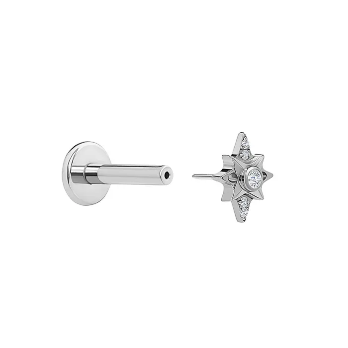 Tilum Jeweled Compass Titanium Threadless Top Price Per 1 Tilum Vibrators