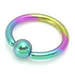 Tilum Male Sex Toys Tilum 12g Titanium Captive Bead Ring with Titanium Ball