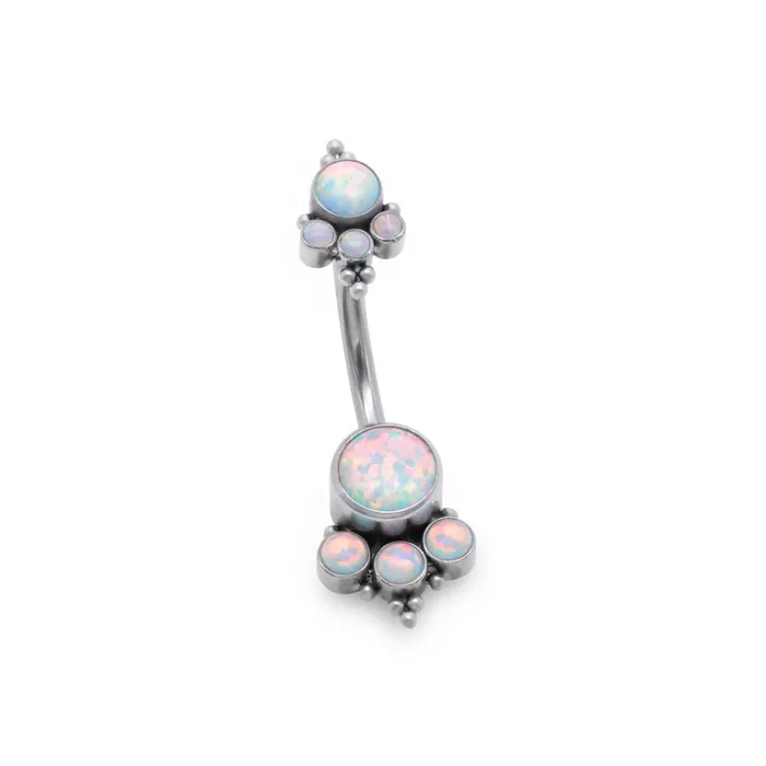 Tilum Male Sex Toys Tilum 14g 716 Double White Opal Cluster Titanium Belly Button Ring Tilum Male Sex Toys Tilum 14g 716 Double White Opal Cluster Titanium Belly Button Ring