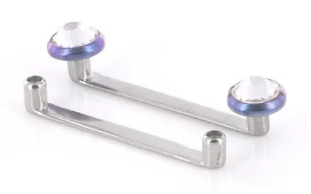 Tilum Male Sex Toys Tilum 14g Internally Threaded Flat Titanium Surface Barbell with 25mm Rise Price Per 1