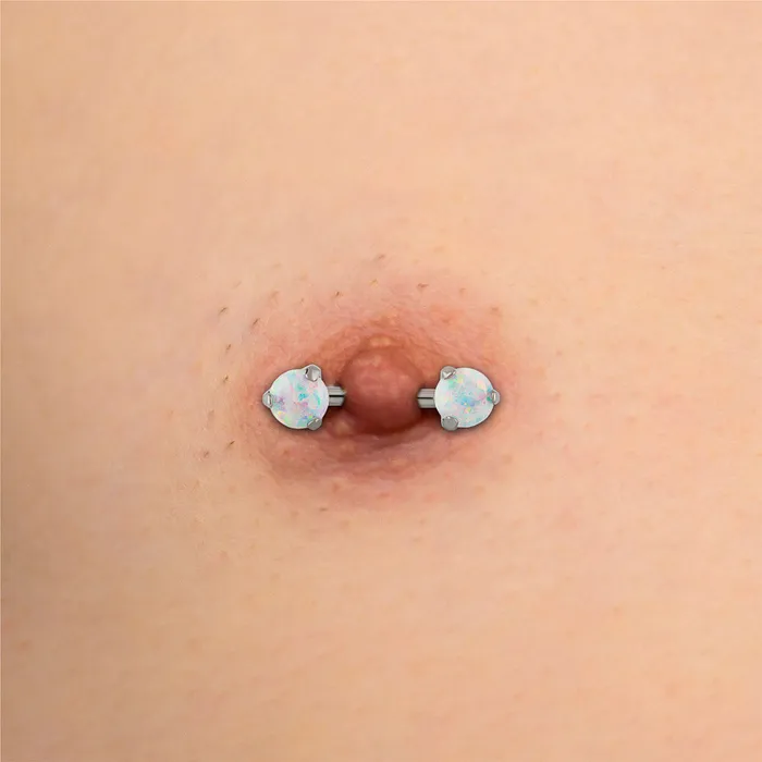 Tilum Tilum 14g 916 Opal Ball Threadless Titanium Nipple Barbell Price Per 1 Male Sex Toys
