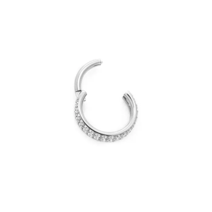 Tilum Tilum 16g Double Jeweled Channel Titanium Clicker Price Per 1 Dildos
