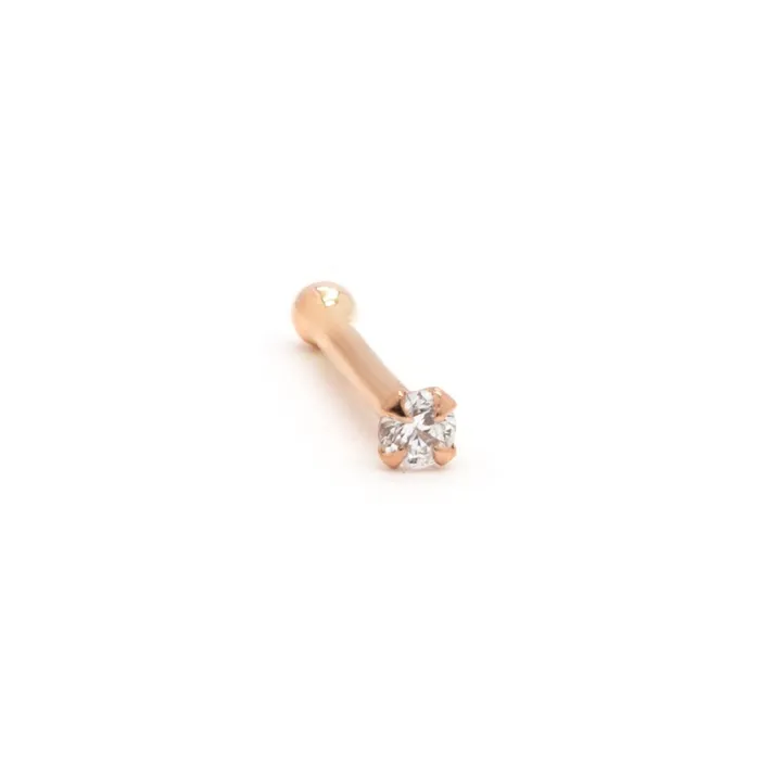 Tilum Tilum 20g Rose Gold 15mm Crystal Jeweled Nose Bone Vibrators