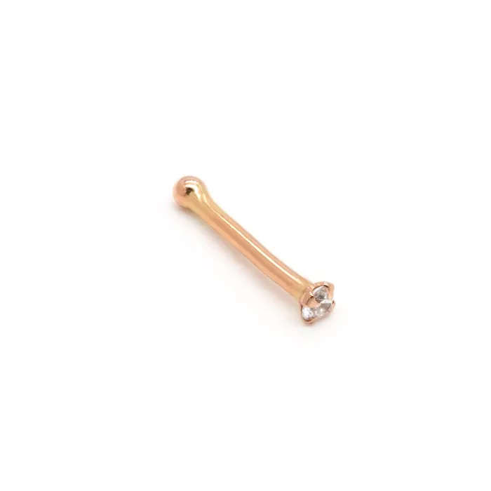 Tilum Tilum 20g Rose Gold 15mm Crystal Jeweled Nose Bone Vibrators
